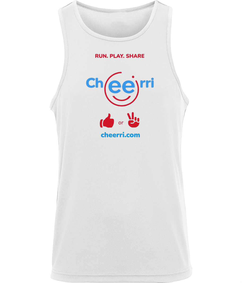 Cheerri Active Vest | Run.Play.Share - Thumbs Up / Peace Sign Edition | Standard Fit