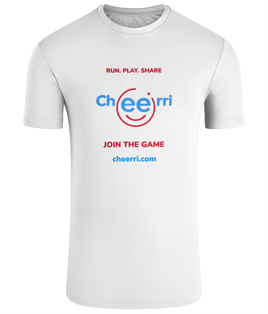Cheerri Active T-Shirt | Run.Play.Share - Join the Game Edition | Standard Fit