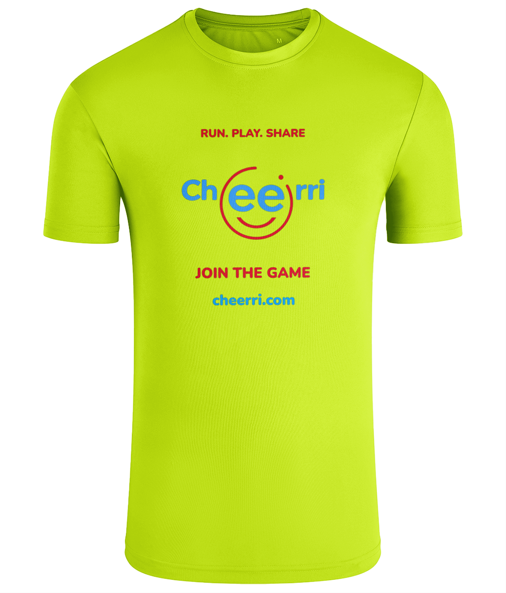 Cheerri Active T-Shirt | Run.Play.Share - Join the Game Edition | Standard Fit